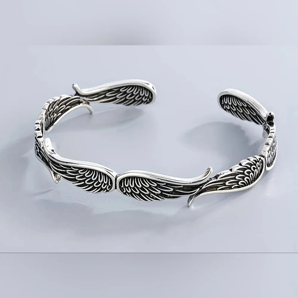 Elegant Silver Angel Wing Cuff Bracelet NIP!